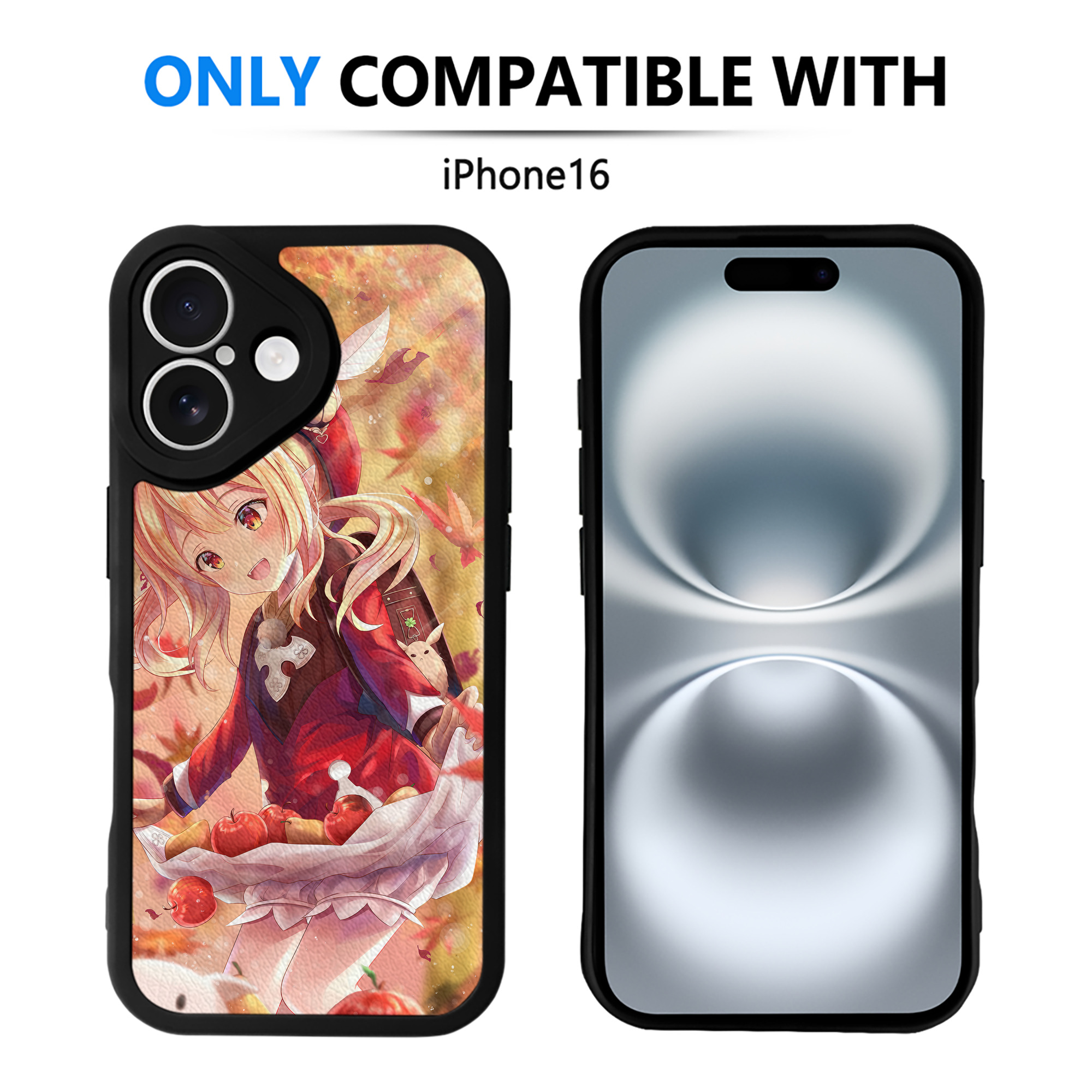 げんし神 genshin 【iPhone 16シリーズ対応】シリコンスマホケース（レザー調） 材質：シリコン